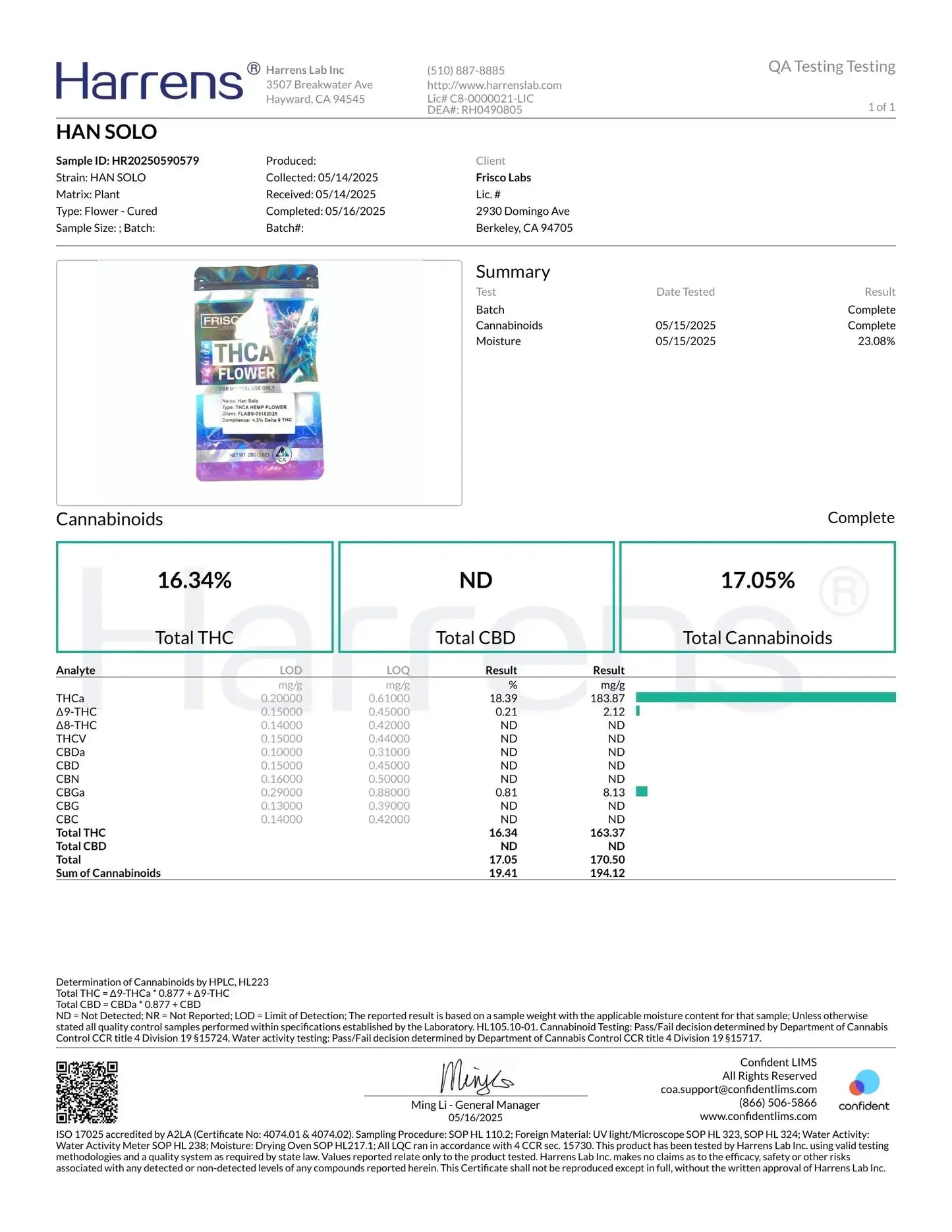 1 Pound Han Solo THCA FL Fulfillment Center