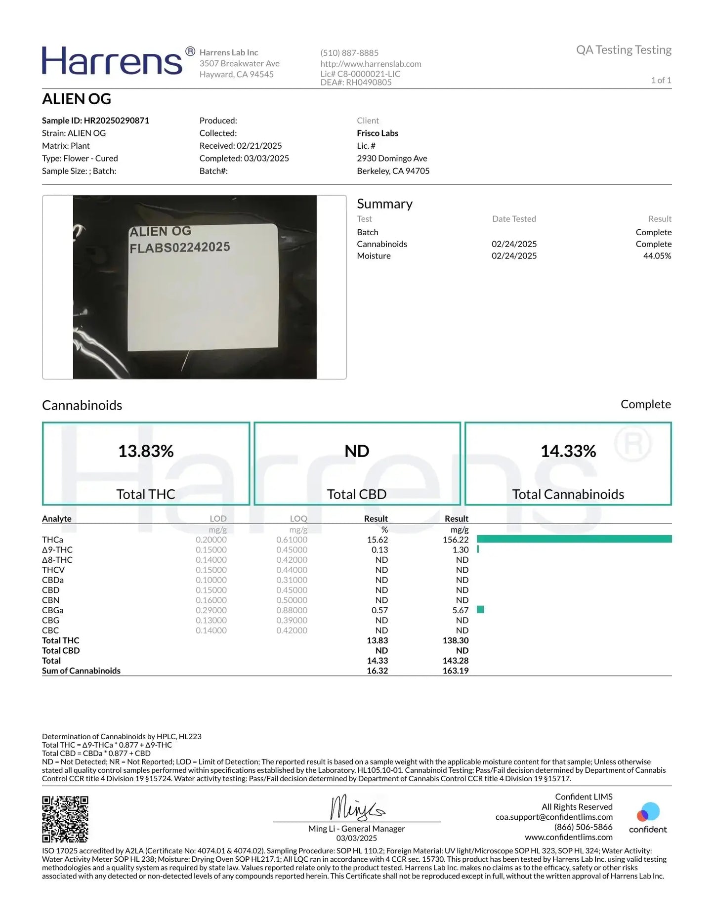 1 Pound of Alien OG THCA FL Fulfillment Center