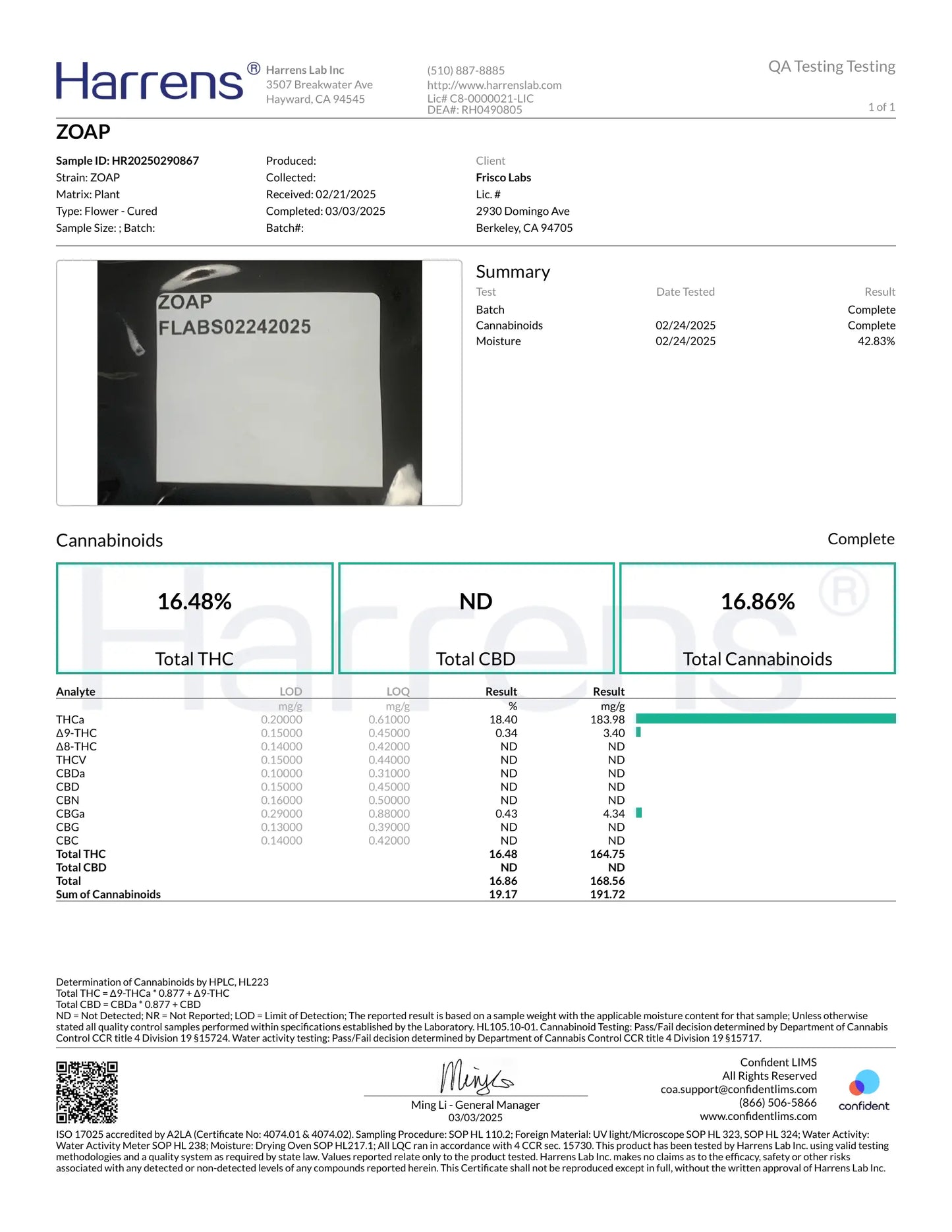1 Pound of Zoap THCA FL Fulfillment Center