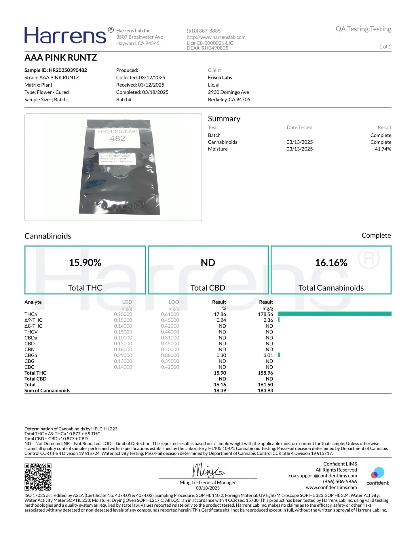 1 Pound - AAA Exotic Pink Runtz THCA (Smalls) Frisco Labs