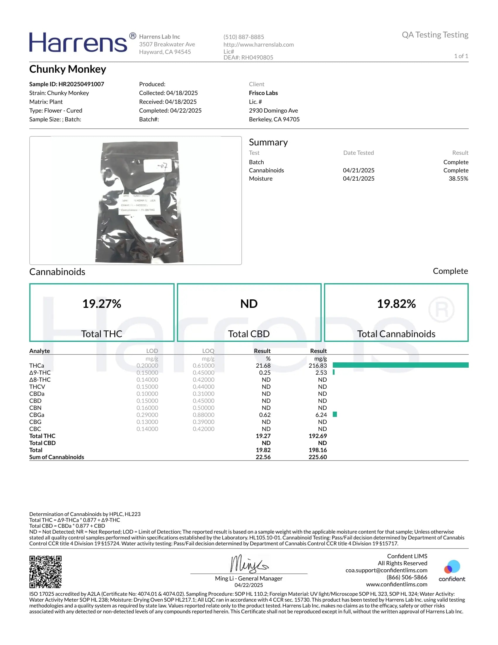 1 Pound - Chunky Monkey THCA (Budget Buds - Some Seeds - Blow Out Sale) Frisco Labs