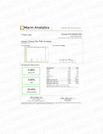 Frisco Labs Exotic Lemon Cherry Pie THCA Strain 
