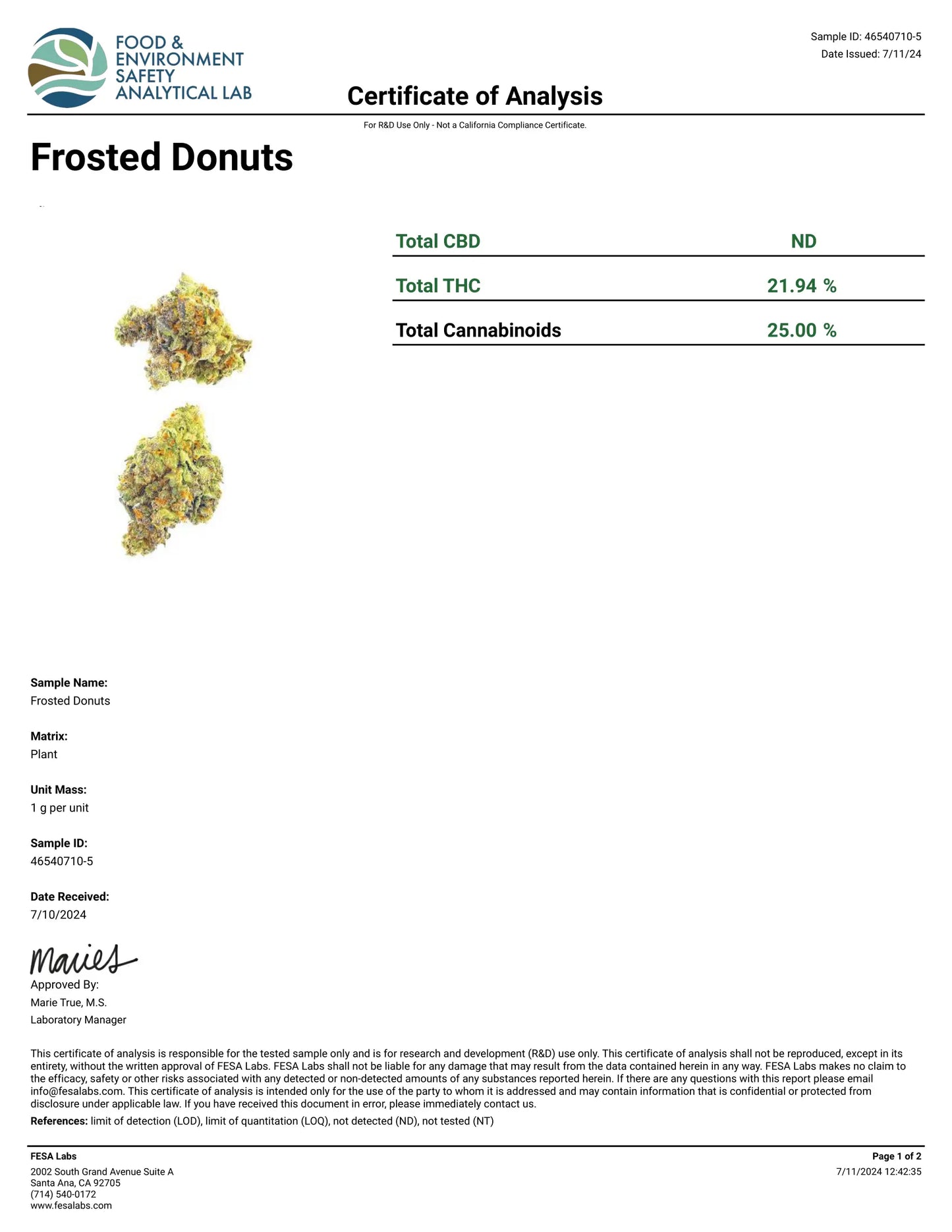 1 Pound - Glazed Donut THCA Smalls FL Fulfillment Center