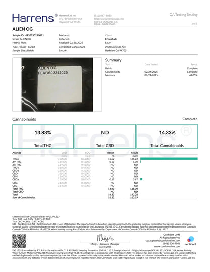 1 Pound of Alien OG THCA FL Fulfillment Center