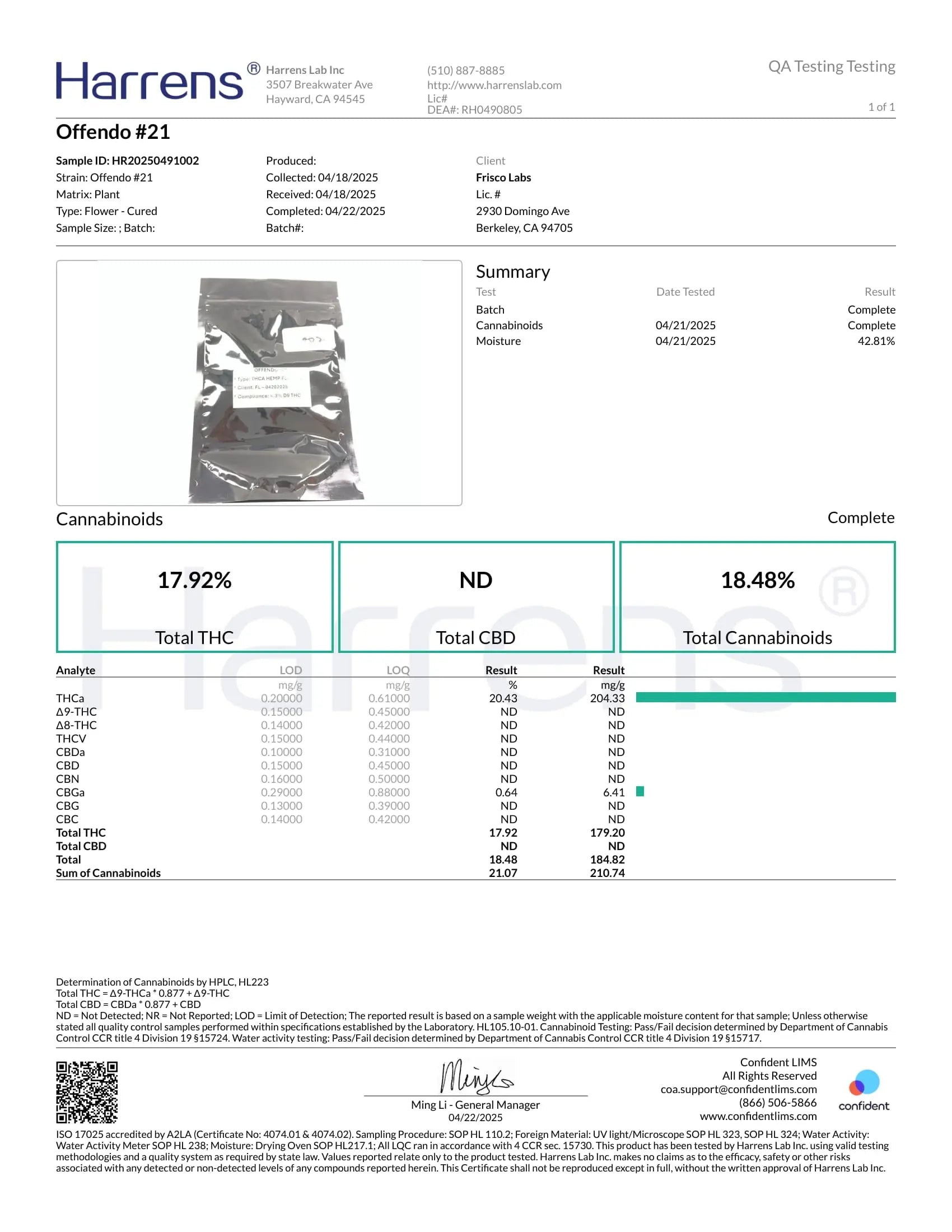 1 Pound of Offendo #21 THCA (Mini) FL Fulfillment Center