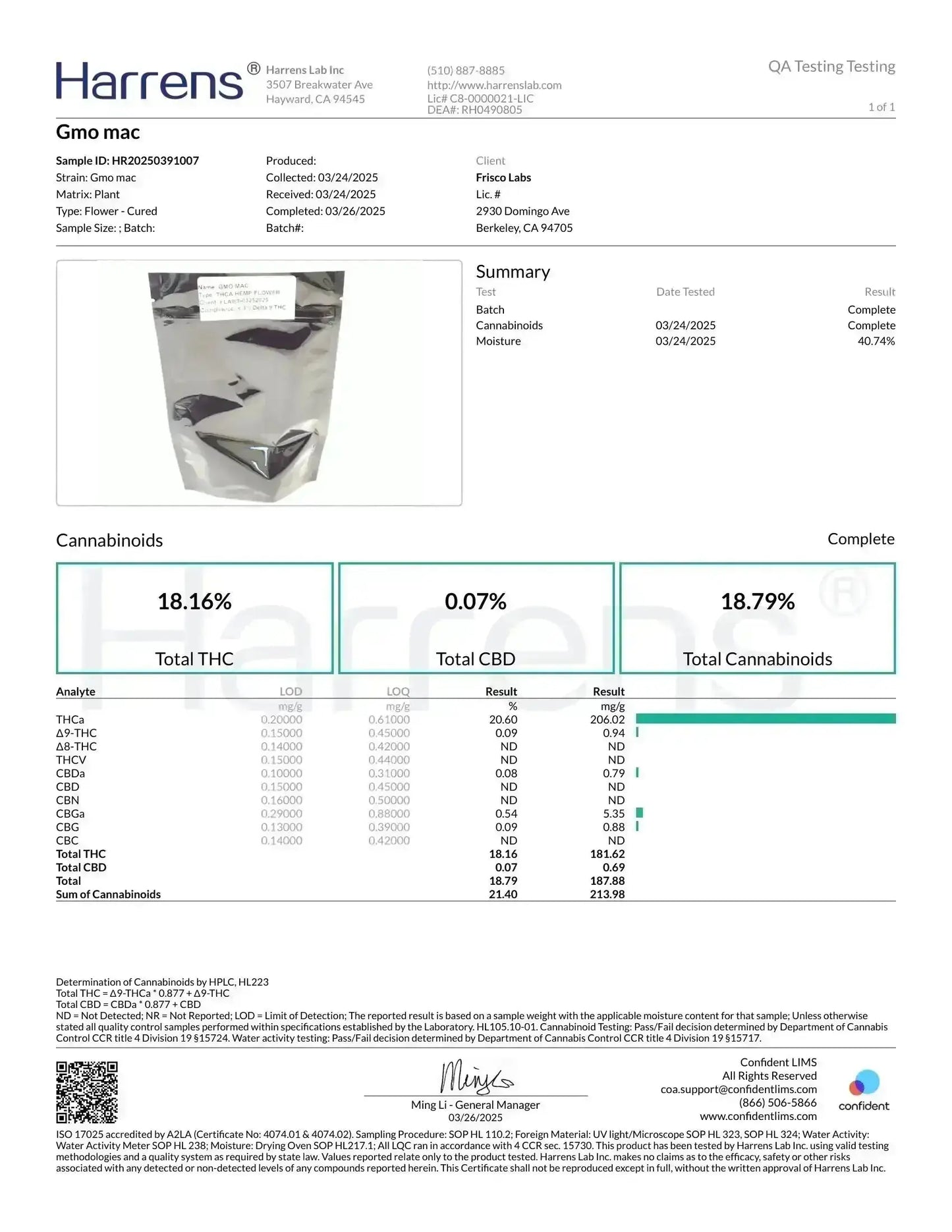 1/2 OZ. 14G. High-Quality THCa Shake Frisco Labs
