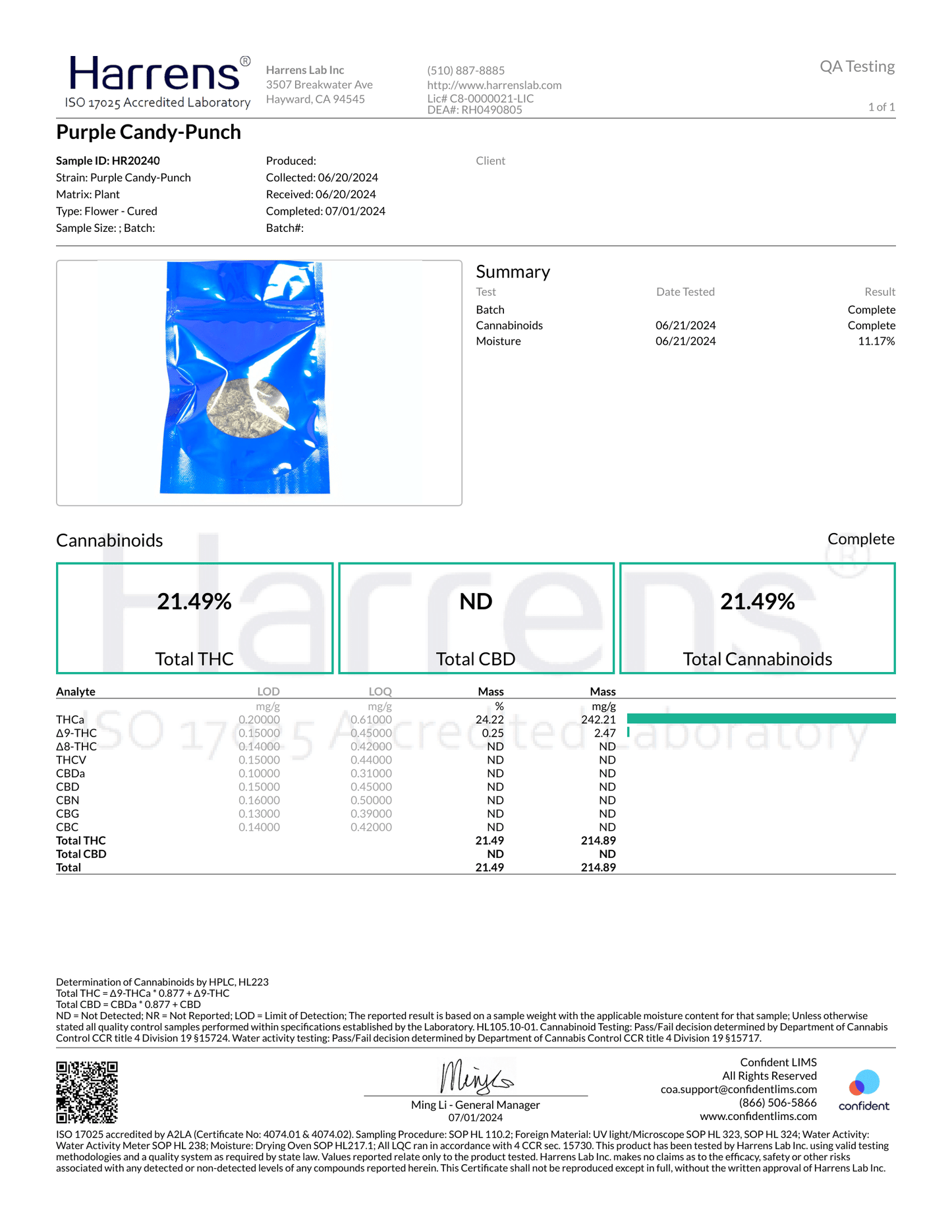 Frisco Labs - Purple Punch Strain THCA