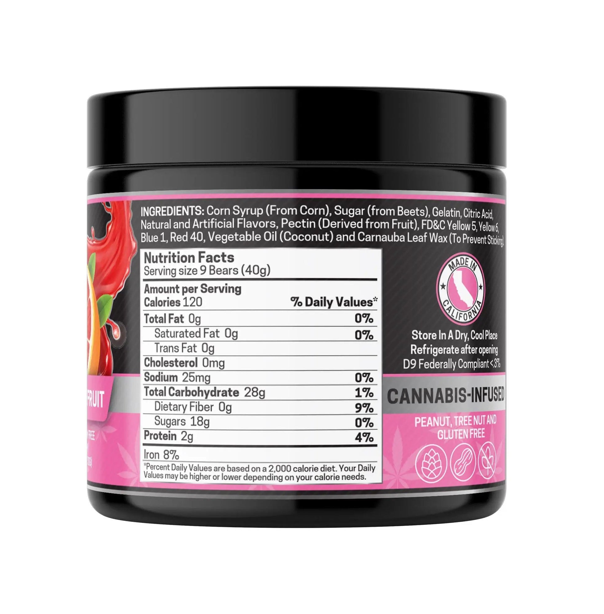 Delta 8 Gummies, Pink Grapefruit - 1000mg | 25 Pcs Gummies Frisco Labs