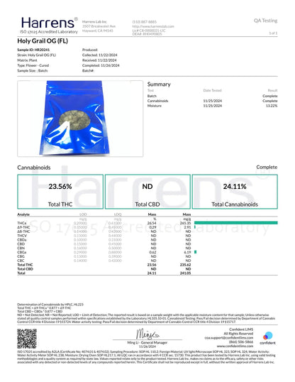 Frisco Labs - Holy Grail OG Strain THCA 