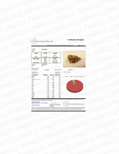Frisco Labs - Indoor Exotic - Gary Payton THCA Strain Frisco Labs
