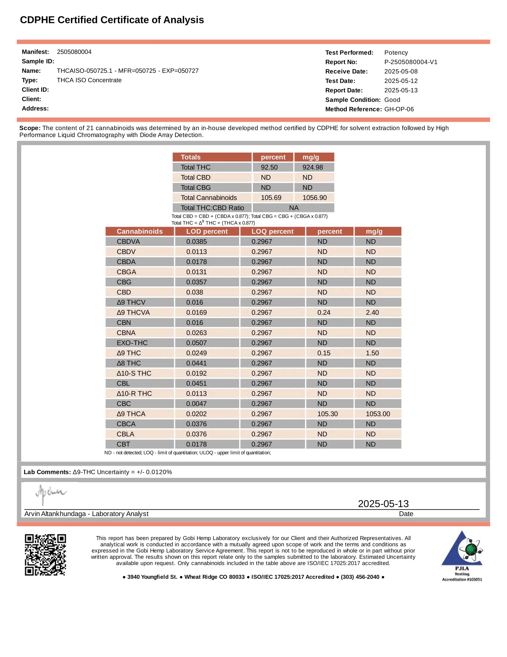 Frisco Labs - THCA Diamond Isolate Powder Frisco Labs