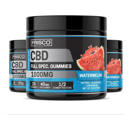 Full Spec. CBD Gummies, Watermelon - 1000mg | 25 Pcs Gummies Frisco Labs