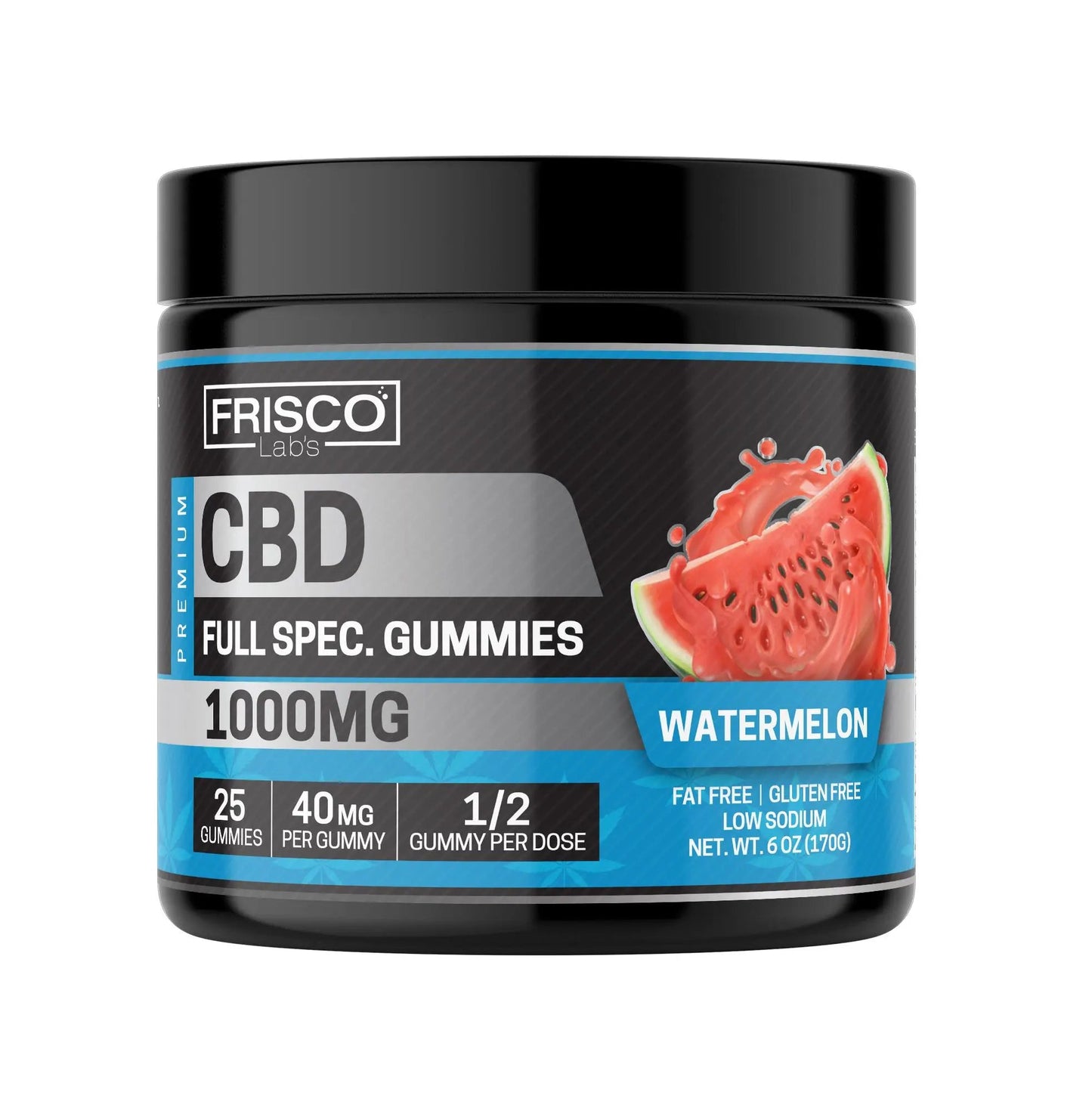 Full Spec. CBD Gummies, Watermelon - 1000mg | 25 Pcs Gummies Frisco Labs