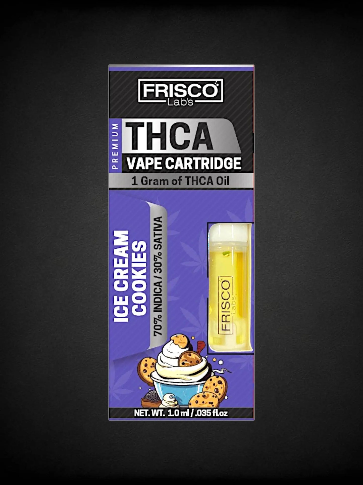 Ice Cream Cookies🍦🍪THCA Vape Cartridge Frisco Labs