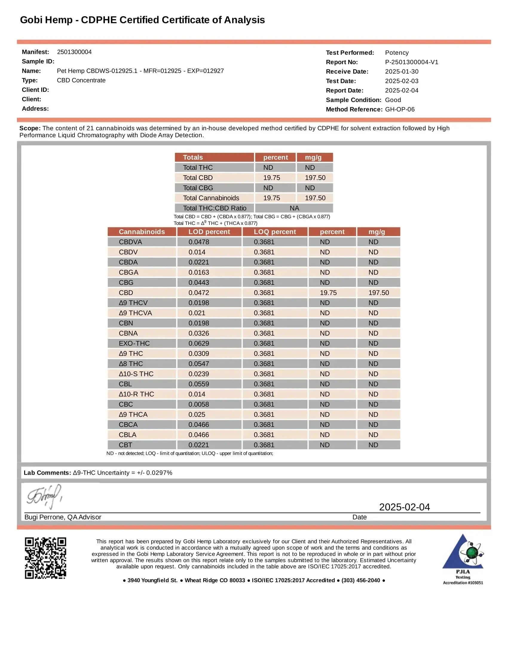 PetVet Hemp Frisco Labs
