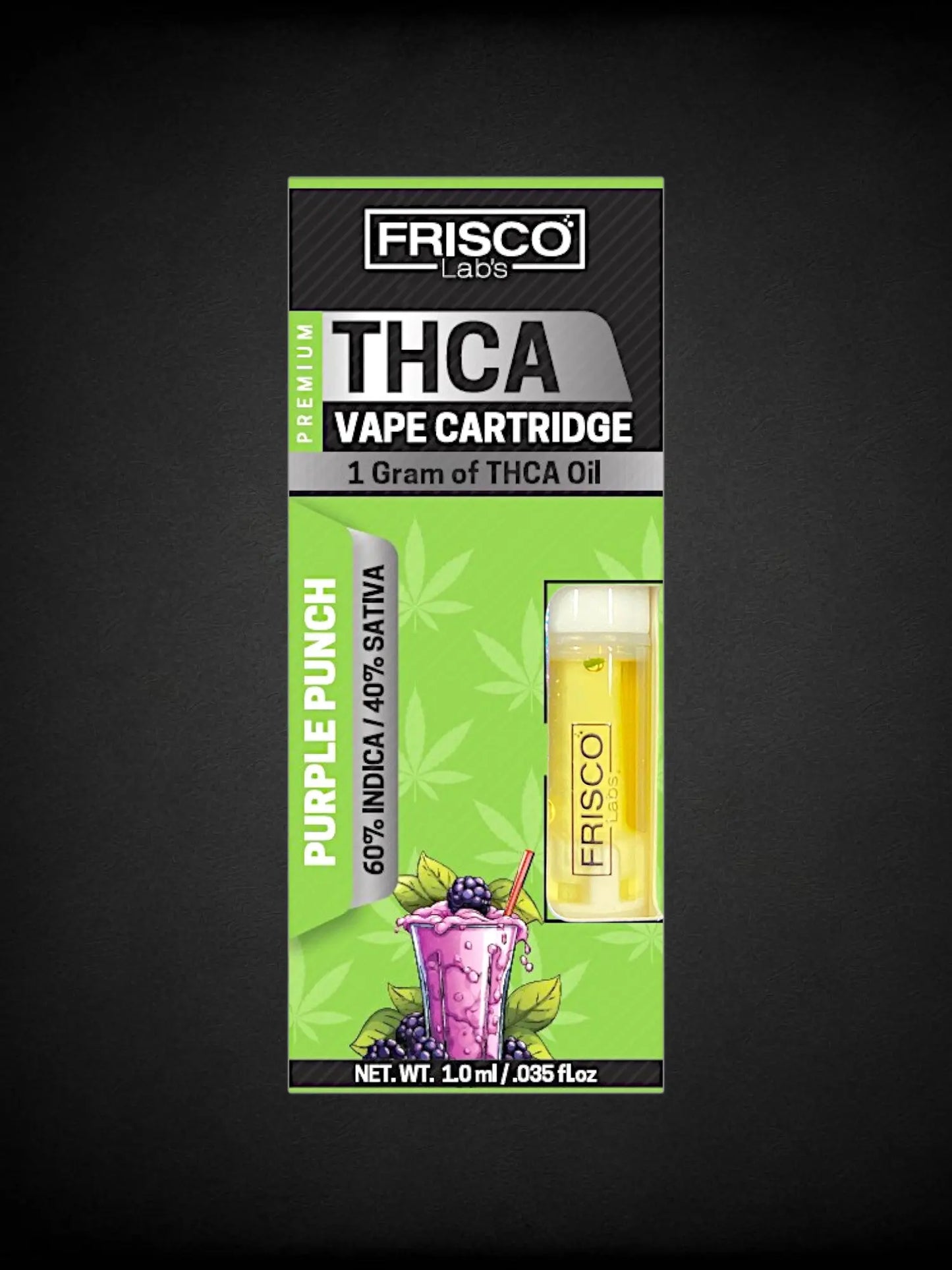 Purple Punch 🍇🥊 THCA Vape Cartridge Frisco Labs