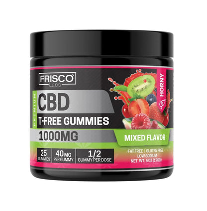 THC Free CBD Gummies - 1000mg | 25 Pcs Gummies Frisco Labs