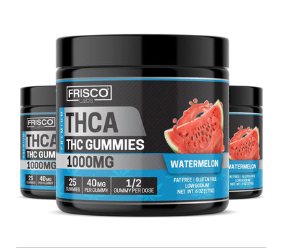 THCA Gummies, Watermelon - 1000mg | 25 Pcs Gummies Frisco Labs