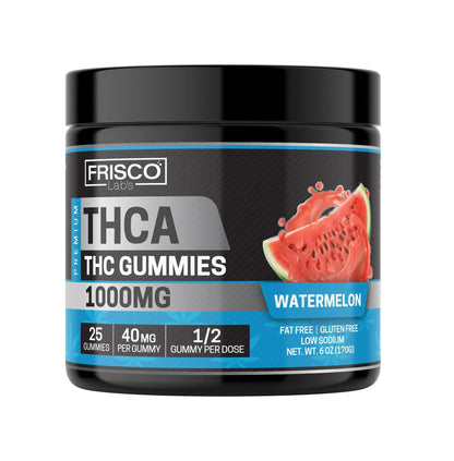 THCA Gummies, Watermelon - 1000mg | 25 Pcs Gummies Frisco Labs